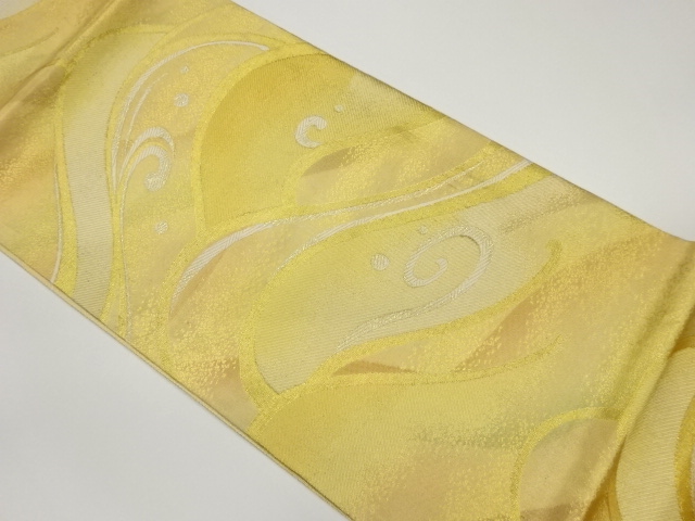 JAPANESE KIMONO / VINTAGE FUKURO OBI / SAGANISHIKI / WOVEN ROUGH WAVE